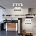 Barra Faretti Orientabili 4 Luci Moderno Plafoniera Soffitto Parete