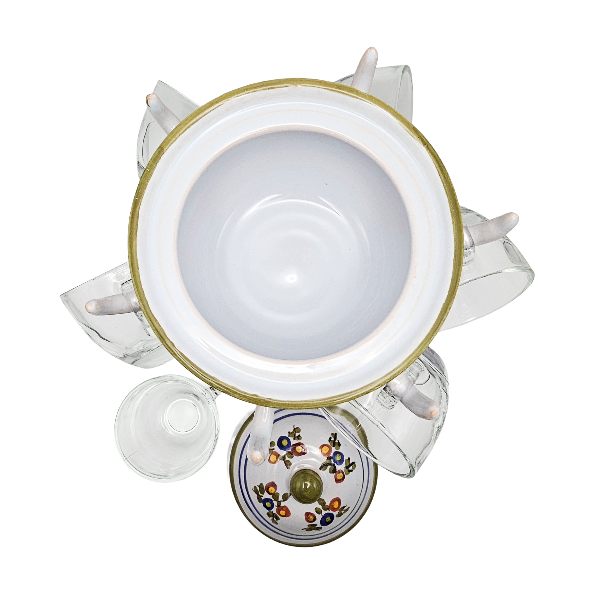 Porta Tazze in Ceramica d'Arte – Esclusivo Made in Italy Decorato a Mano