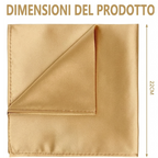 Set 4 Pochette da Taschino Pre-Piegate per Uomo Tinta Unita Eleganti
