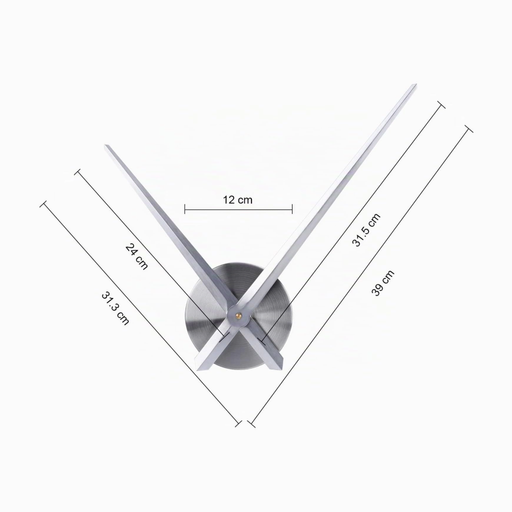 Orologio da Parete Grande Fai da Te con Lancette 3D