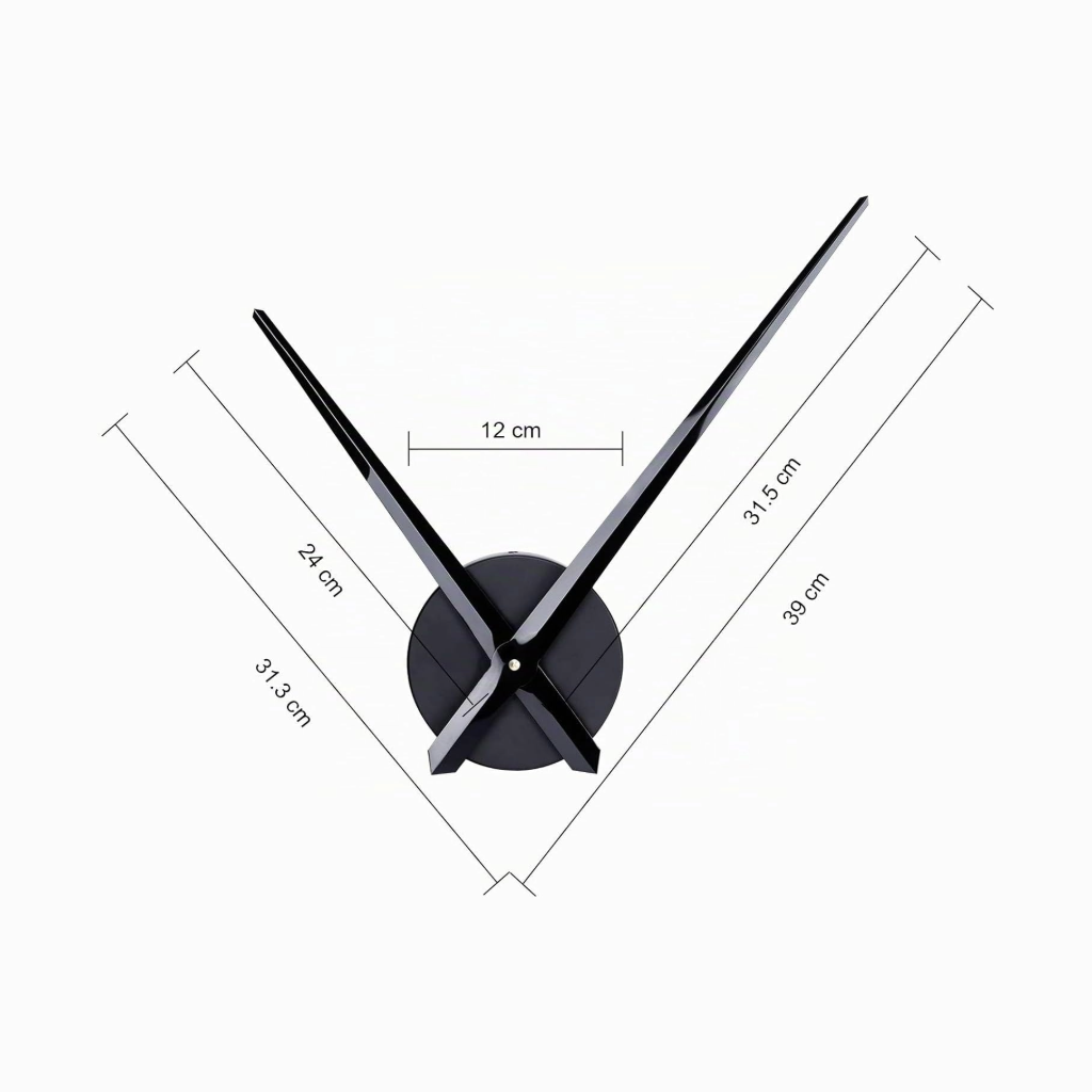 Orologio da Parete Grande Fai da Te con Lancette 3D