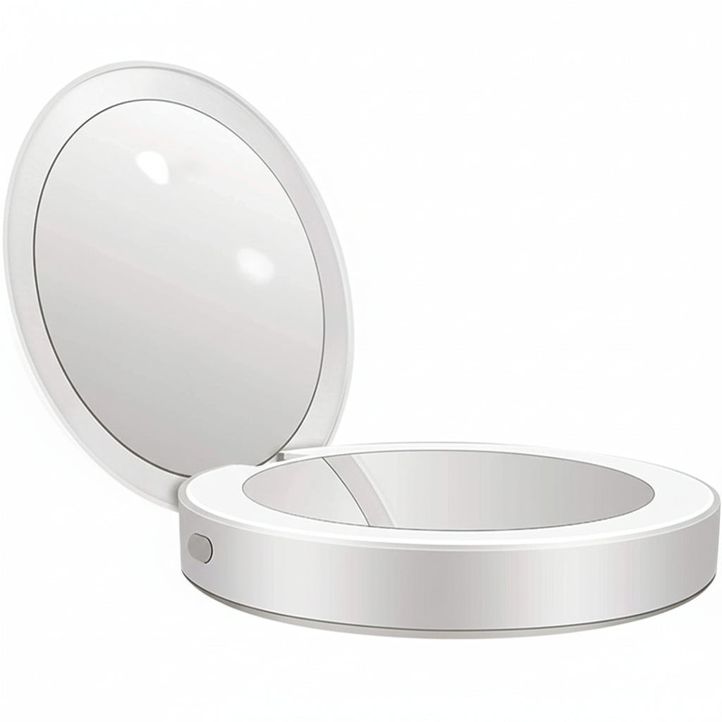 Specchio per Il Trucco Compatto con Luce a LED