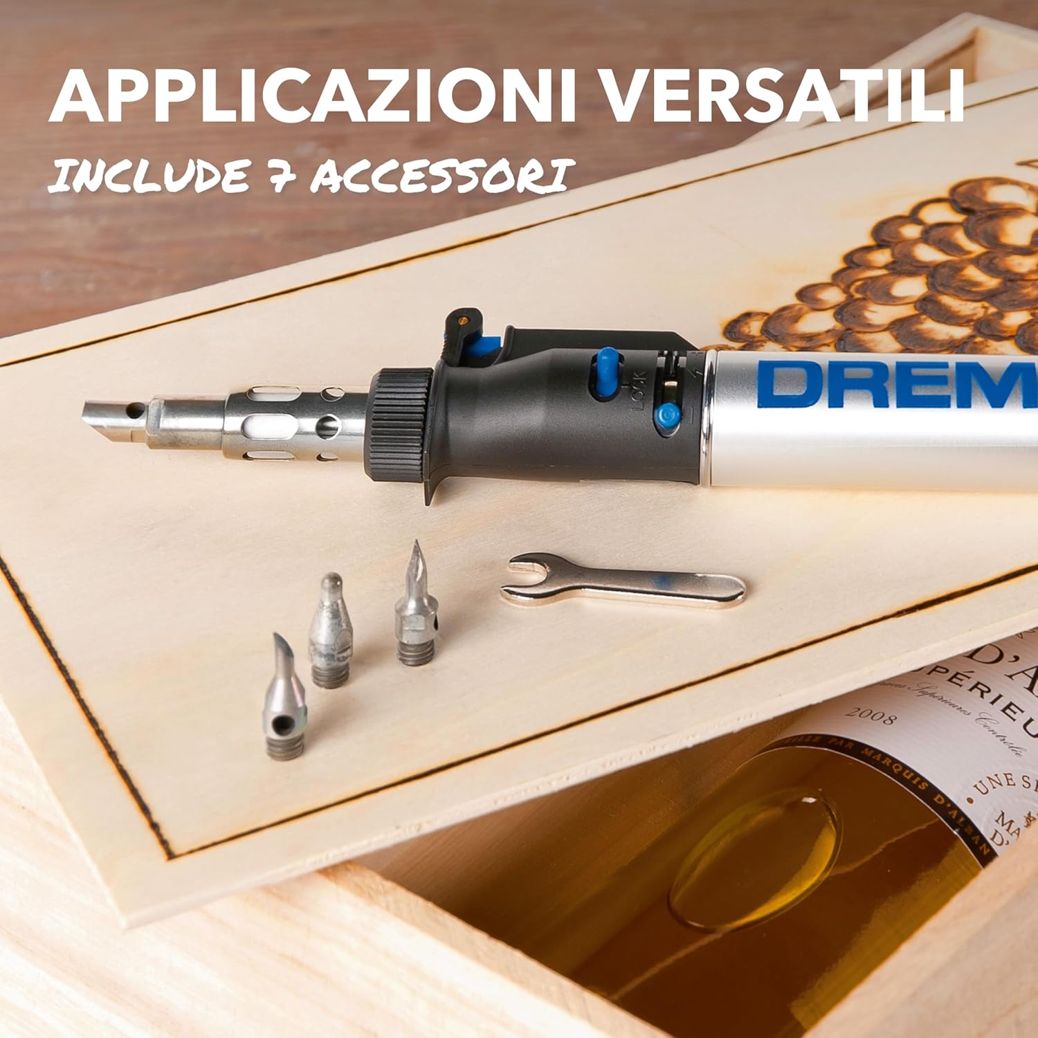 Dremel Versatip 2000 – Kit Saldatore e Pirografo a Gas Multiuso