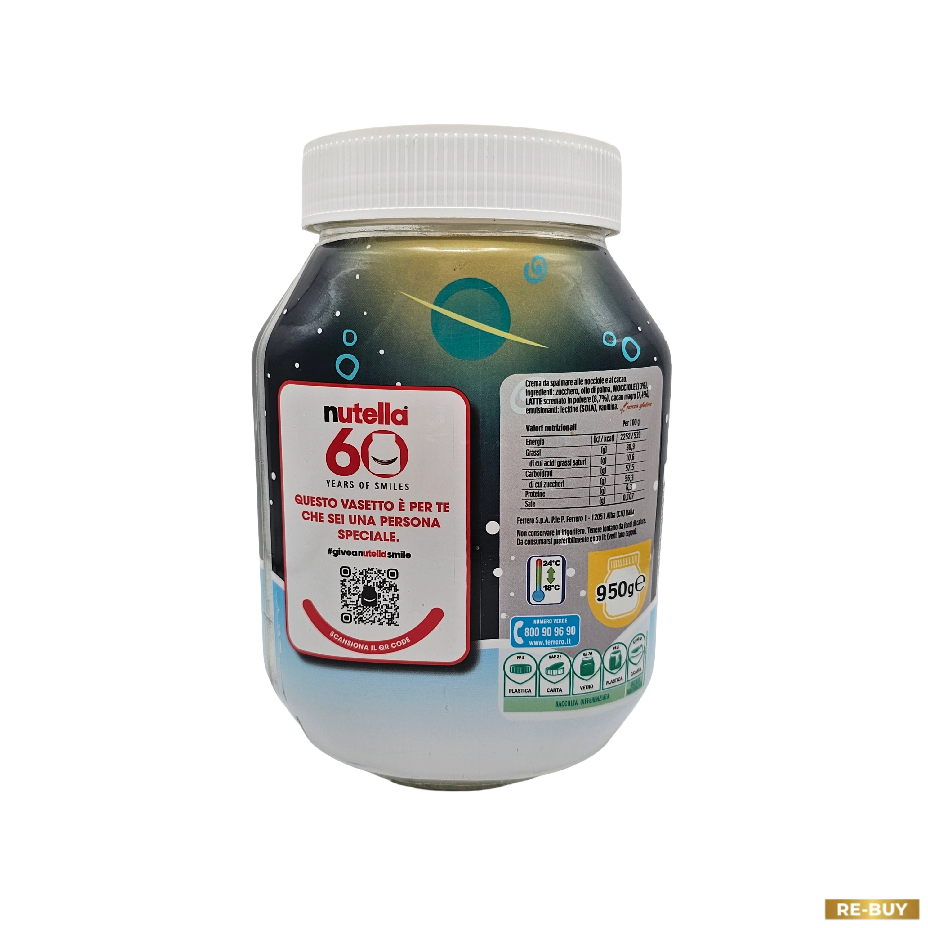 Vasetto Nutella 60 Anni Edizione Limitata Spazio / Pianeti (Vuoto)