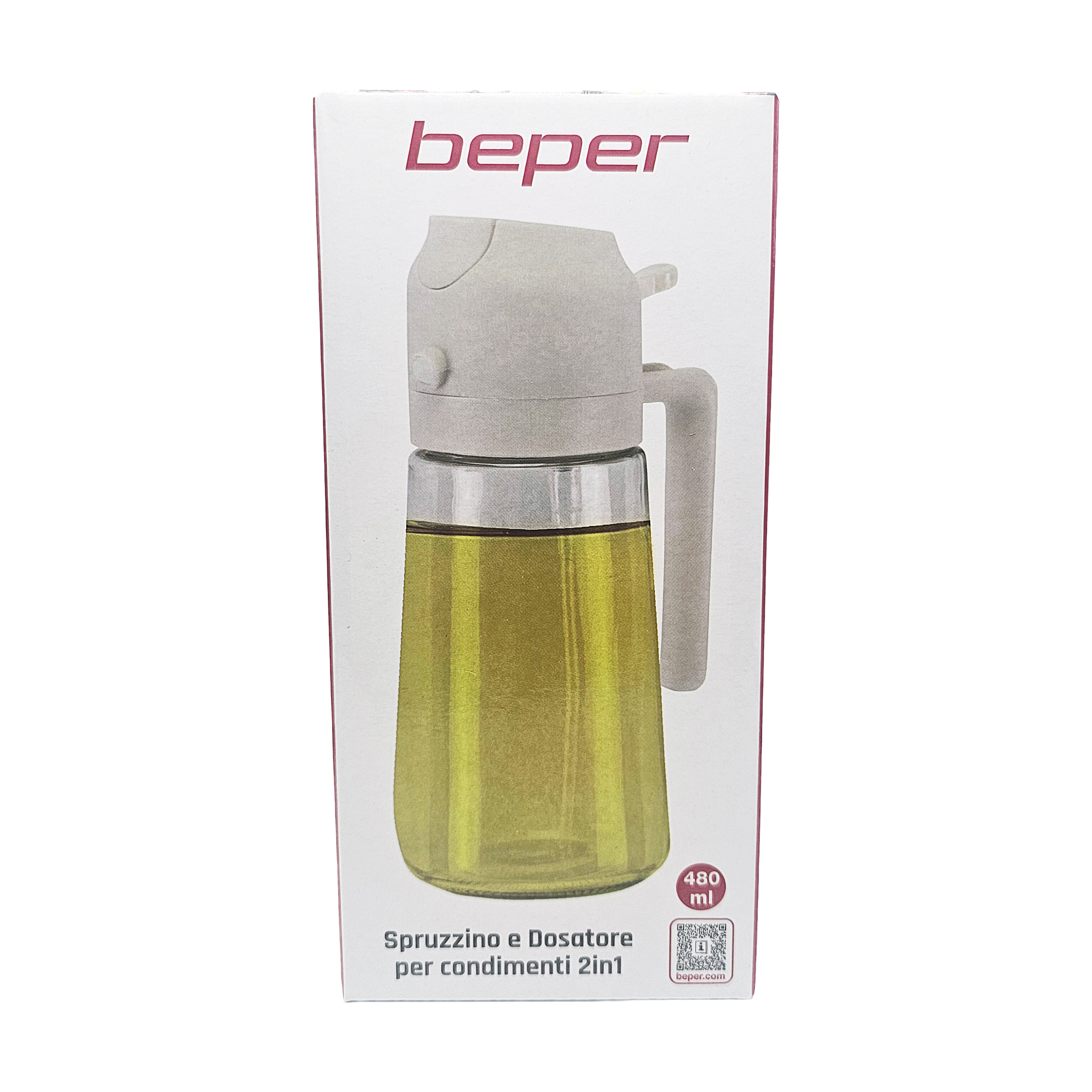 Spruzzino e Dosatore per Condimenti 2in1 Beper – Capacità 480 ml