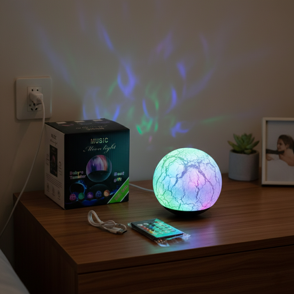 Palla Musicale con Altoparlante – Illuminazione e Musica in un Unico Dispositivo