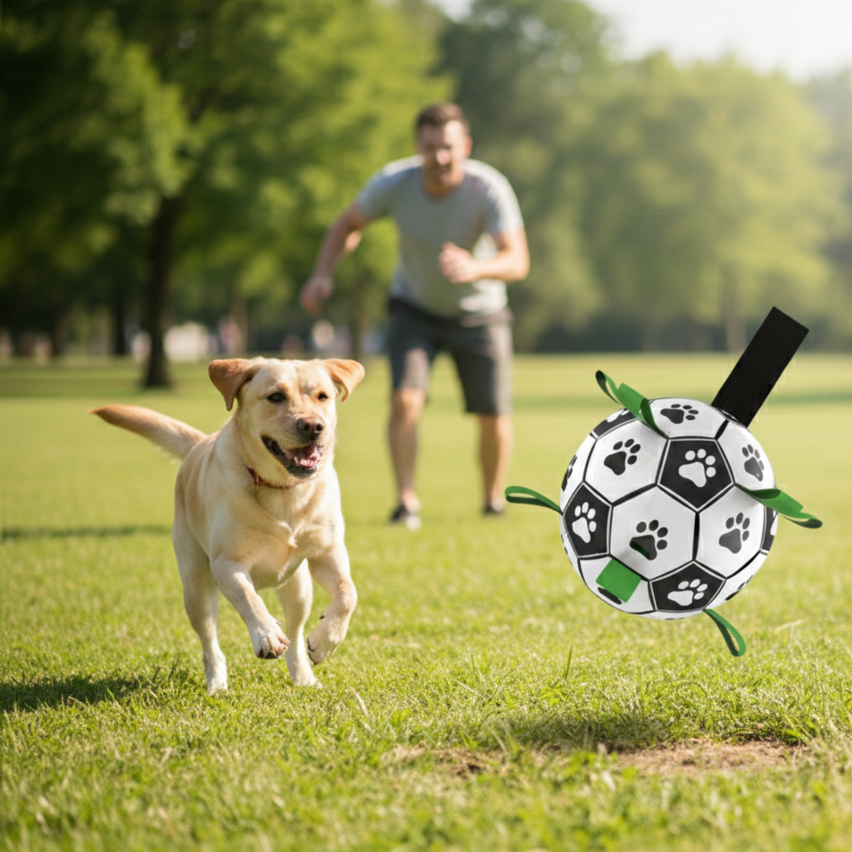 Pallone da Calcio Interattivo per Cani con Linguette (12cm)