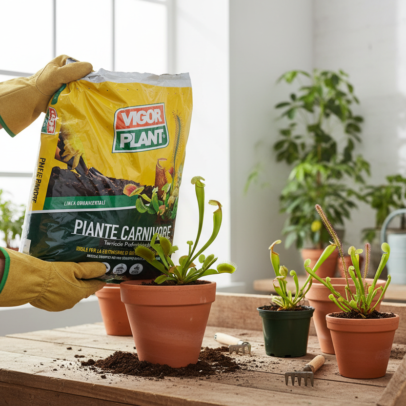 Terriccio Professionale Piante Carnivore Vigorplant 5L - Substrato Torba e Perlite