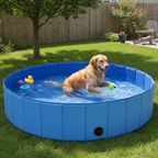 Piscina Portatile Blu per Cani Robusta Facile da Svuotare e Pulire 120 X 30