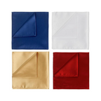 Set 4 Pochette da Taschino Pre-Piegate per Uomo Tinta Unita Eleganti