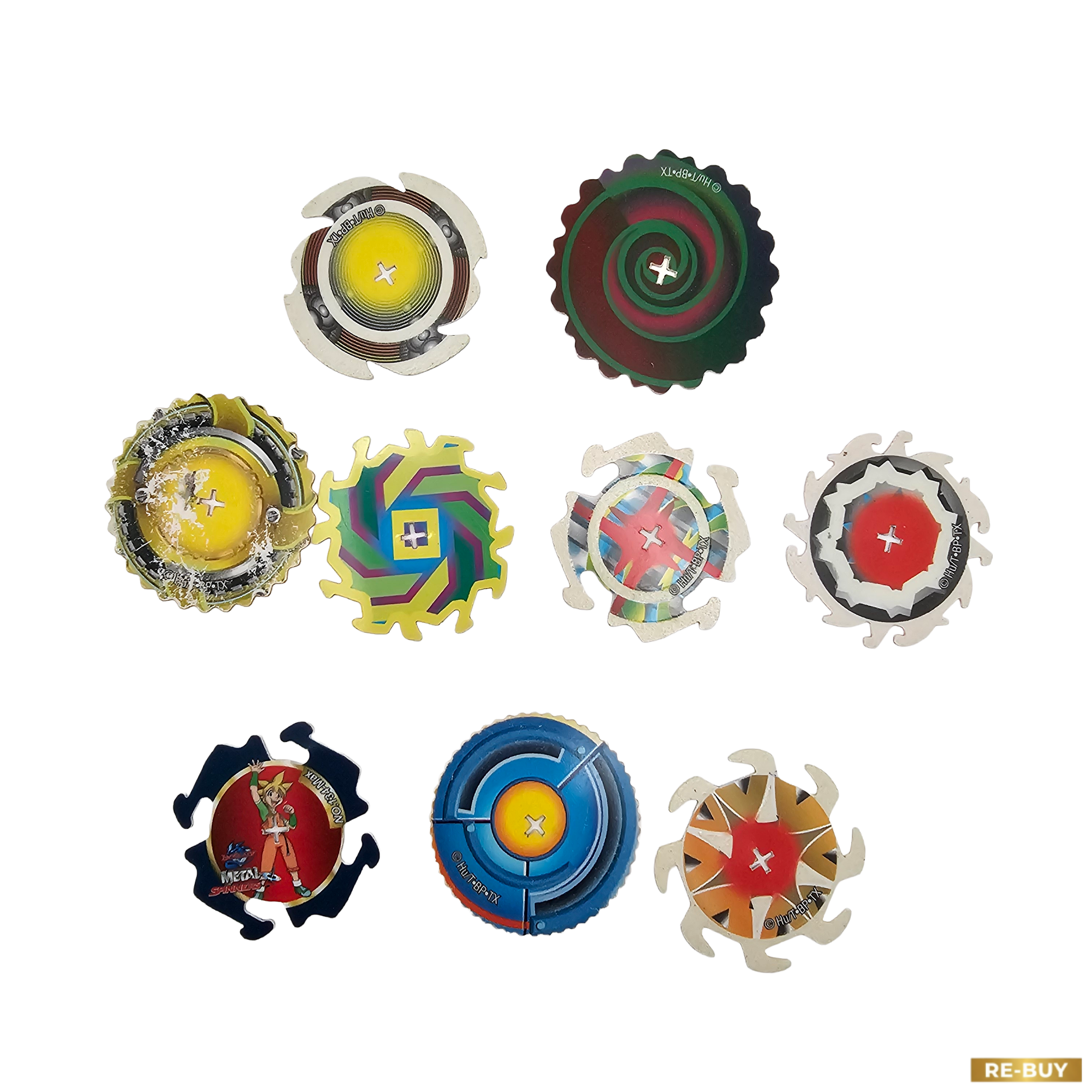 Lotto 10 X-Treme Spinners Beyblade Vintage – Personaggi Originali Anni 2000