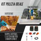 Kit 2 in 1 Idropulitrice Cordless + Soffiatore Doppia Batteria 48V con Accessori