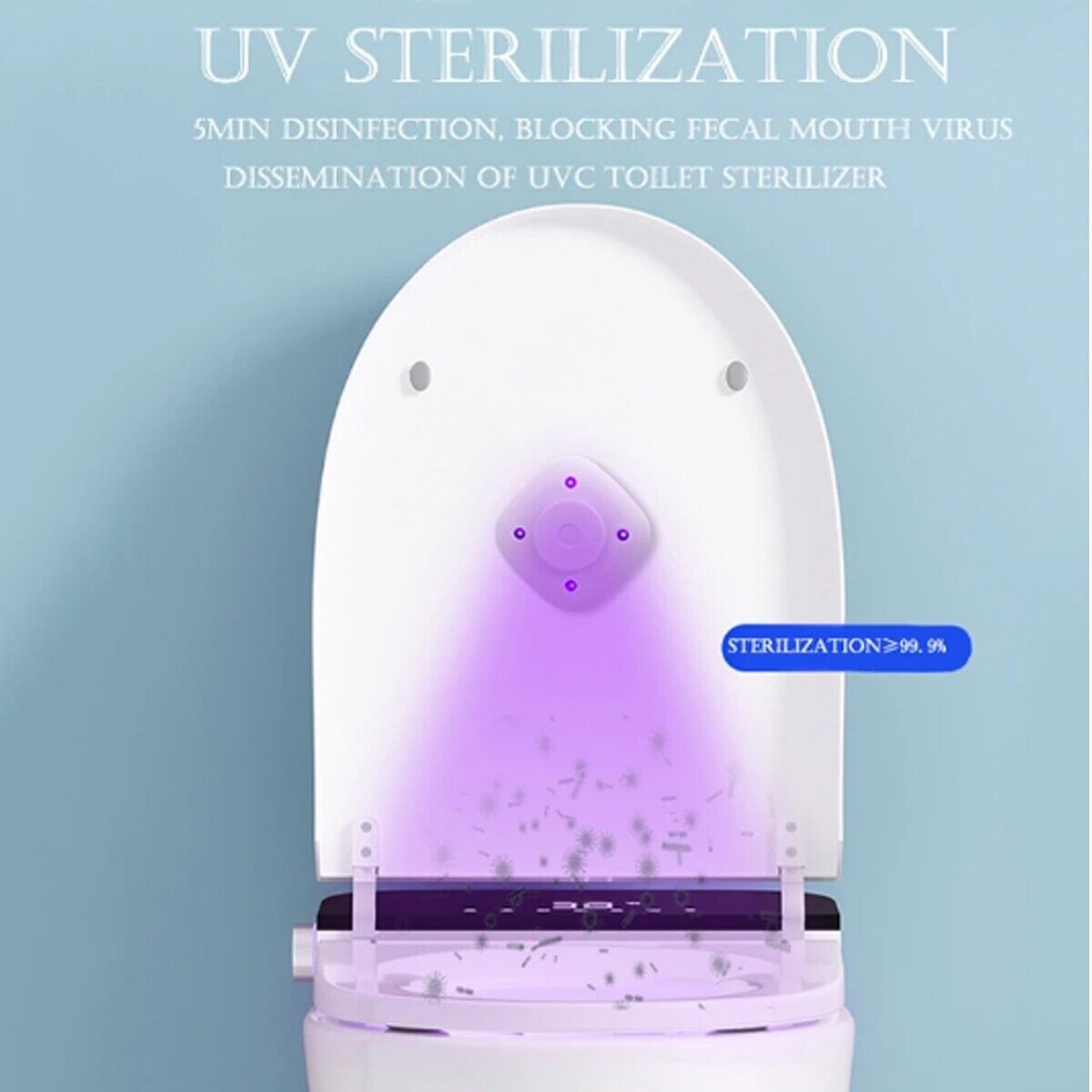 Sterilizzatore wc raggi ultravioletti uvc bagno profumo luce notturna usb