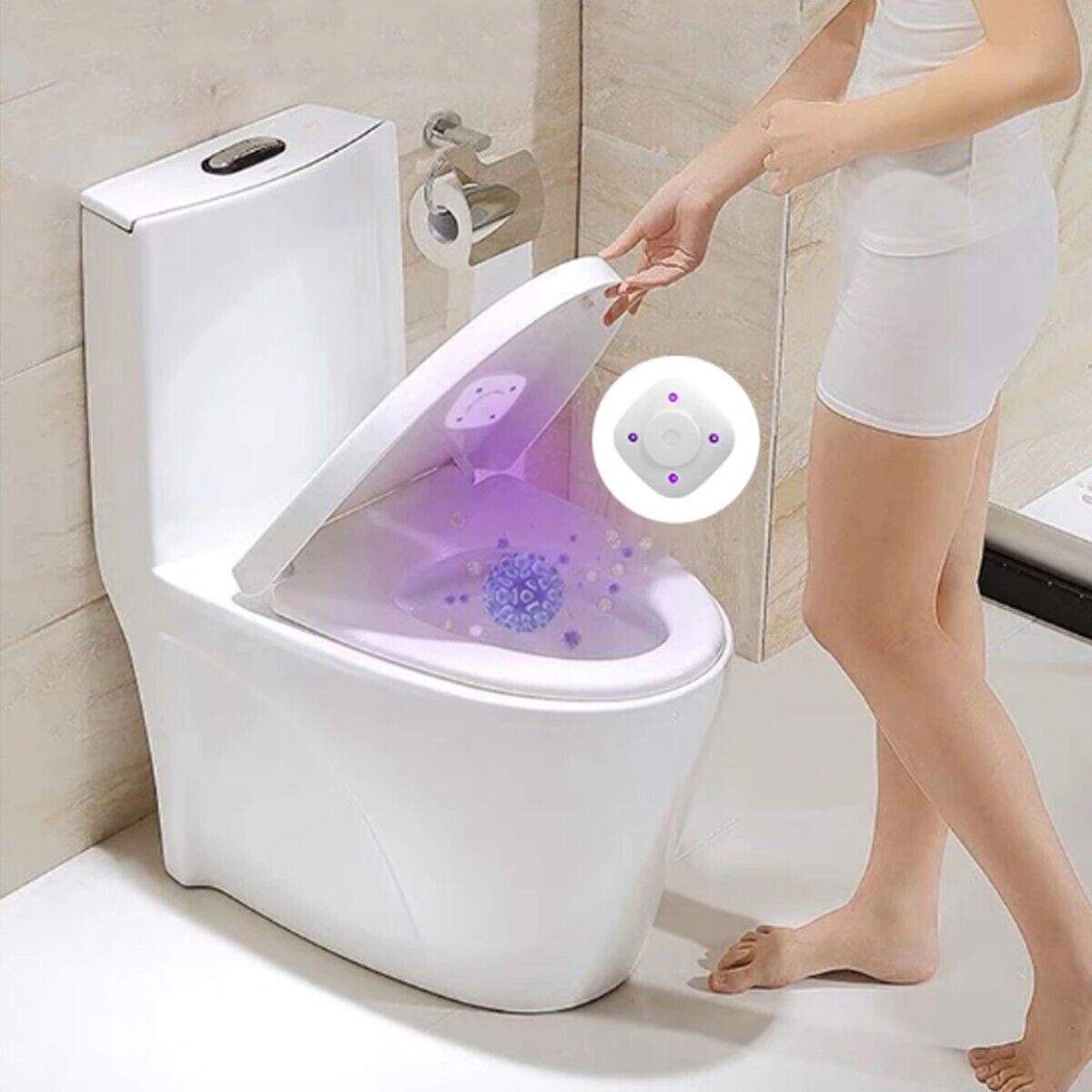 Sterilizzatore wc raggi ultravioletti uvc bagno profumo luce notturna usb