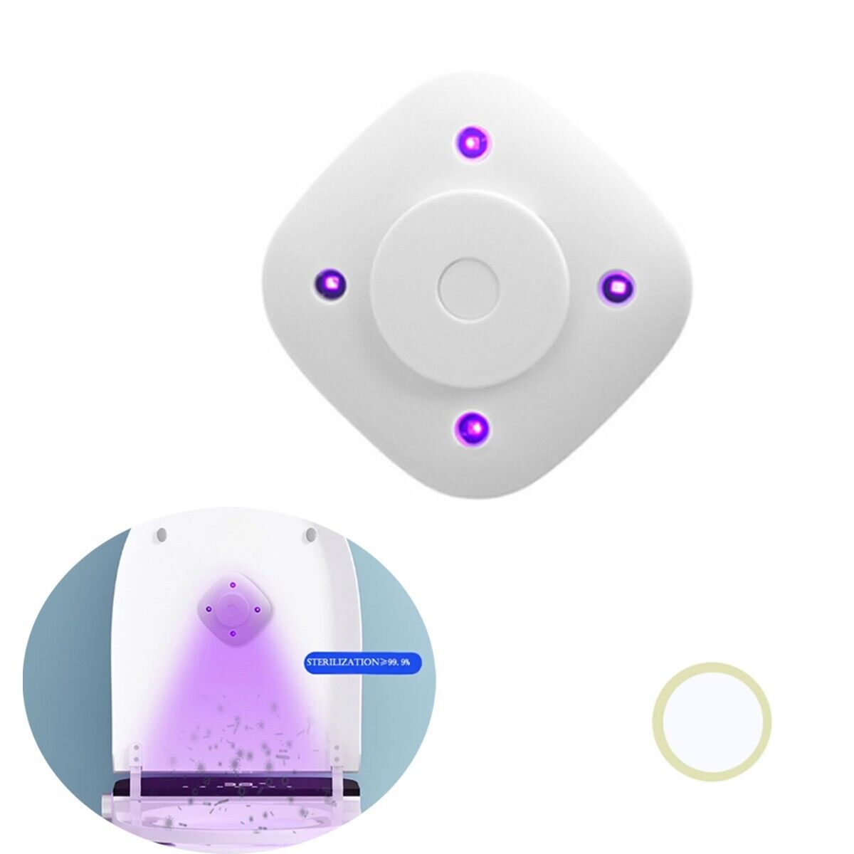 Sterilizzatore wc raggi ultravioletti uvc bagno profumo luce notturna usb