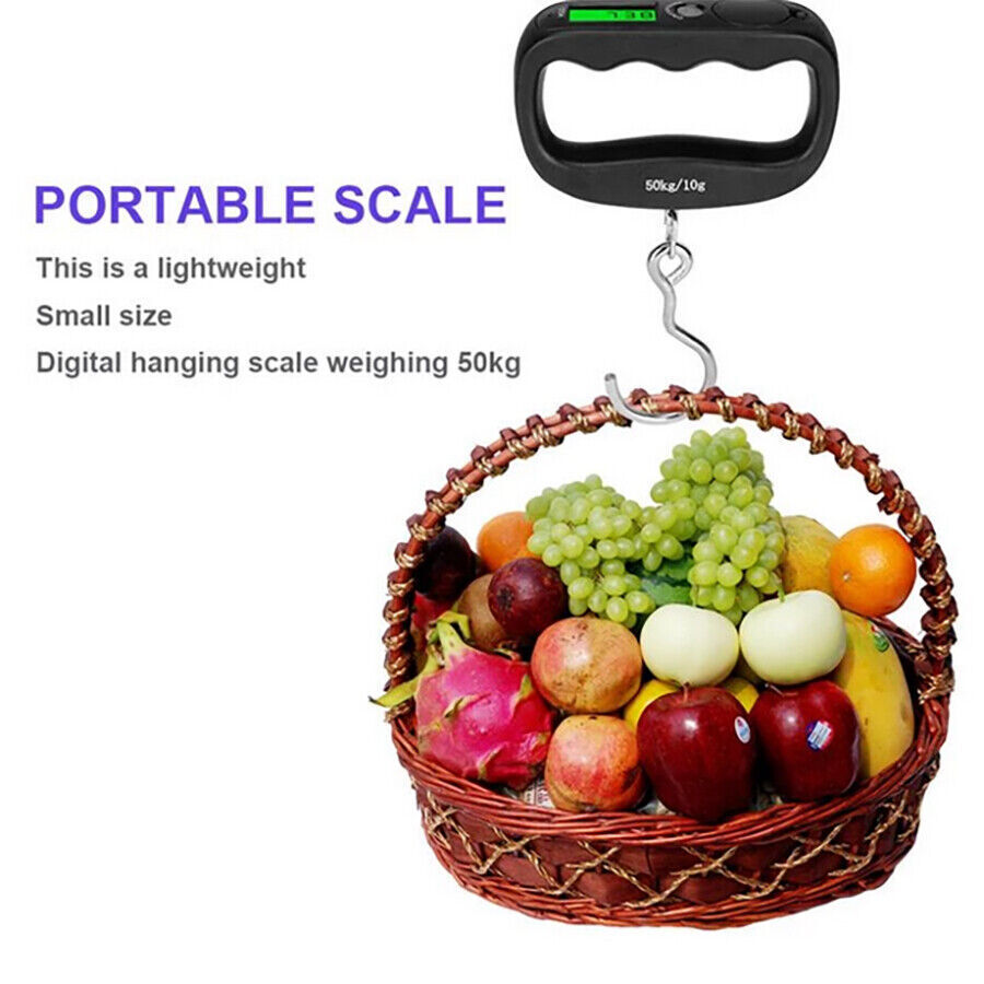 Bilancino pesa valigia display digitale gancio bilancia pesavaligie 50kg bagagli