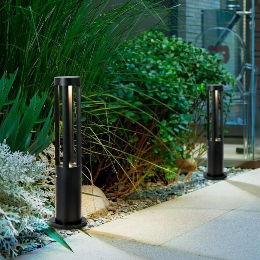 Lampioncino da Giardino 12W LED per Esterni, Moderno, Nero