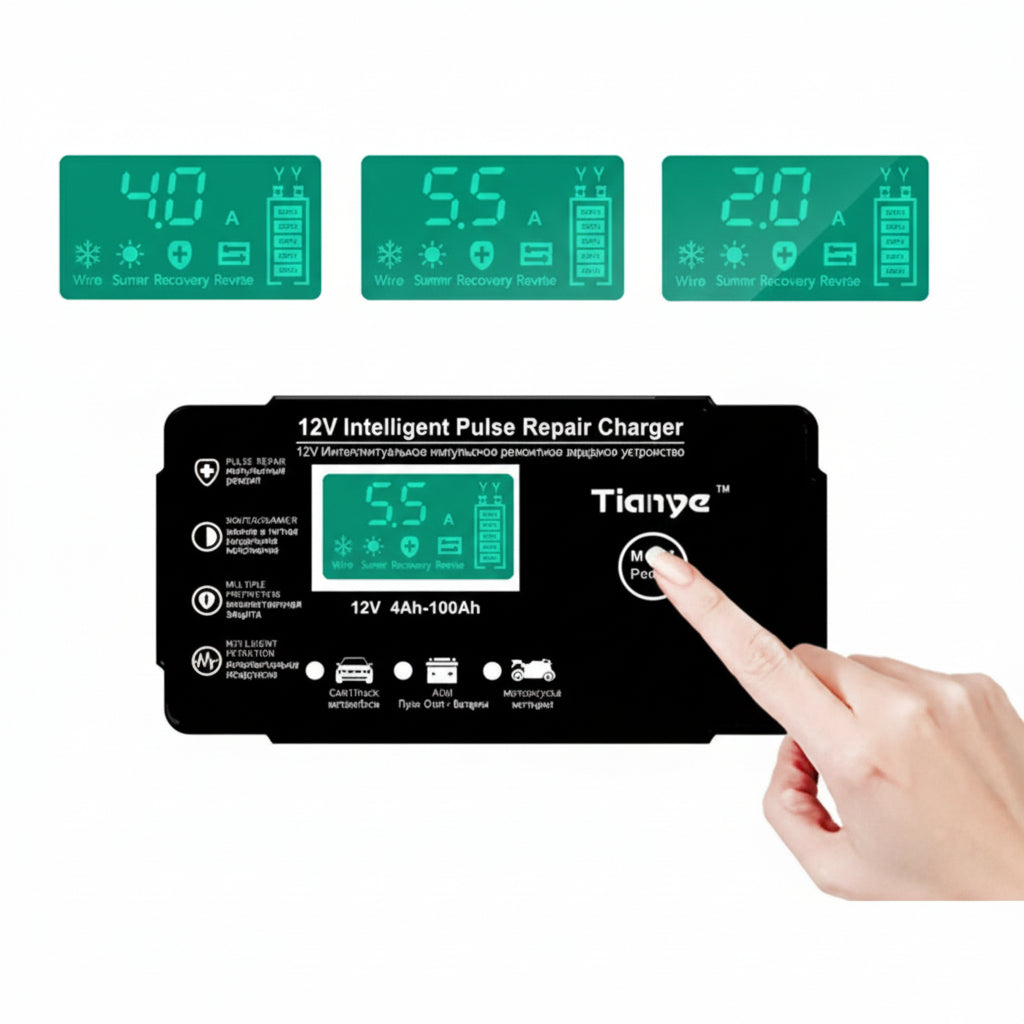 Caricabatteria 12v 6a 5a automatico ripara carica impulsi
