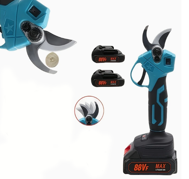 Kit Giardinaggio 4 in 1 – Motosega Elettrica 6" + Cesoia + Tagliarba + Soffiatore + 2 Batterie 88V al Litio Ricaricabili + Occhiali e Guanti