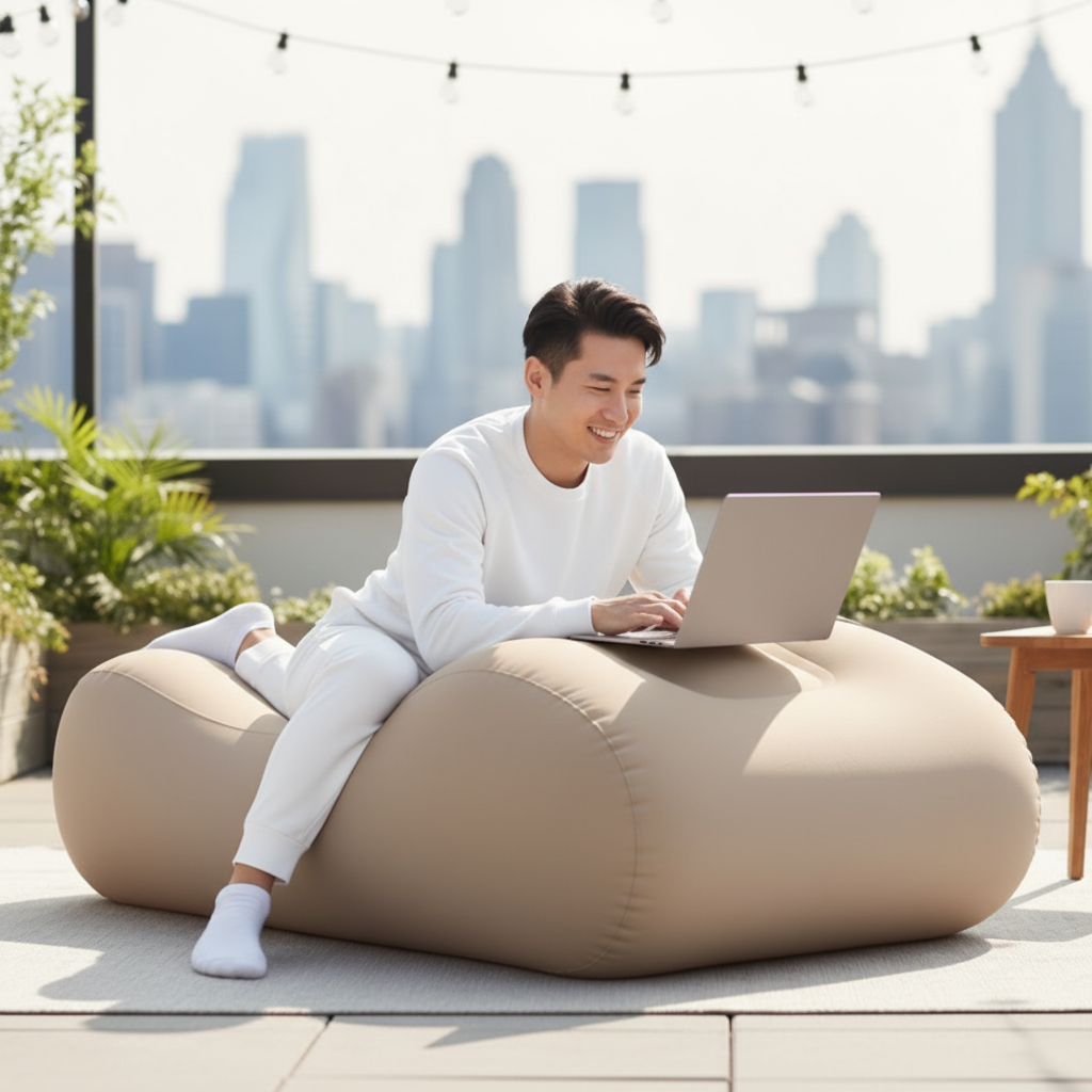 Poltrona Relax Gonfiabile Ergonomico Portatile – Comfort Premium da Interno ed Esterno