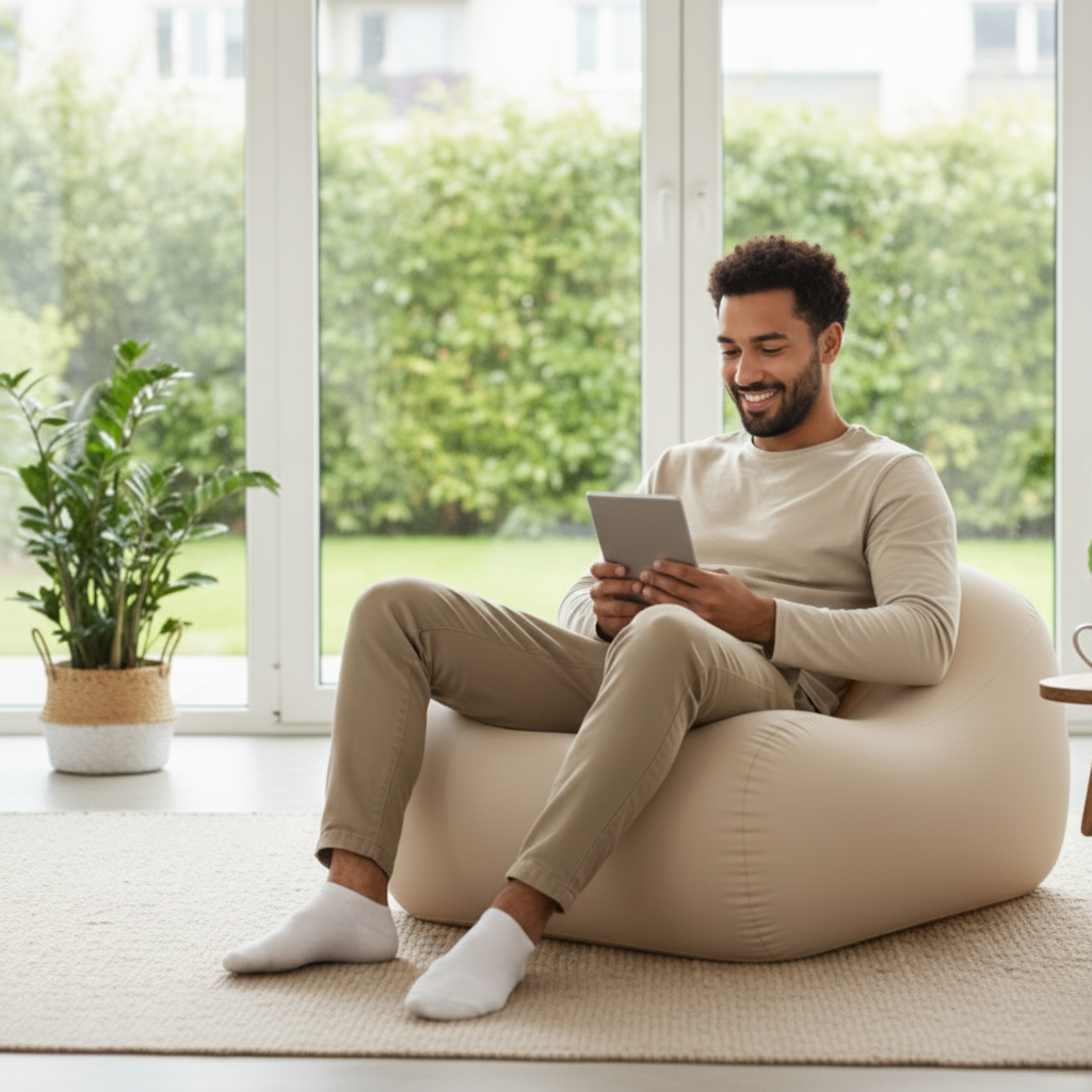 Poltrona Relax Gonfiabile Ergonomico Portatile – Comfort Premium da Interno ed Esterno