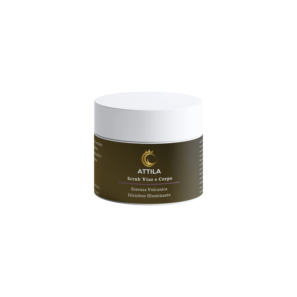 ATTILA | Scrub Esfoliante, Purificante e Idratante Viso e Corpo con Sabbia Vulcanica e Caolino