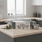 Set Pentole Domotti Taylor 8 Pezzi – Acciaio Inox per Tutti i Piani Cottura