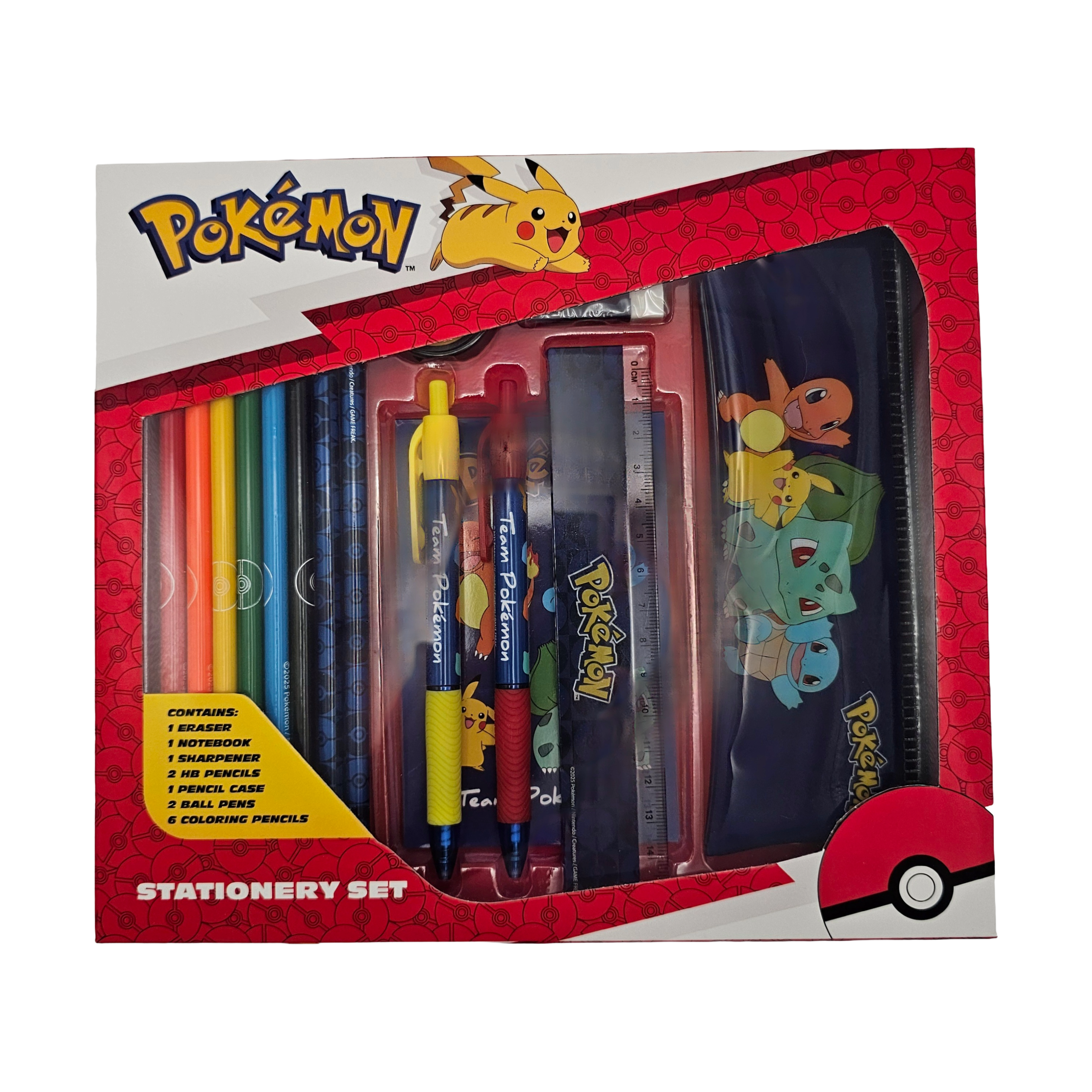 Pokémon Set Cancelleria per la Scuola - Kit con Astuccio, Matite e Quaderno