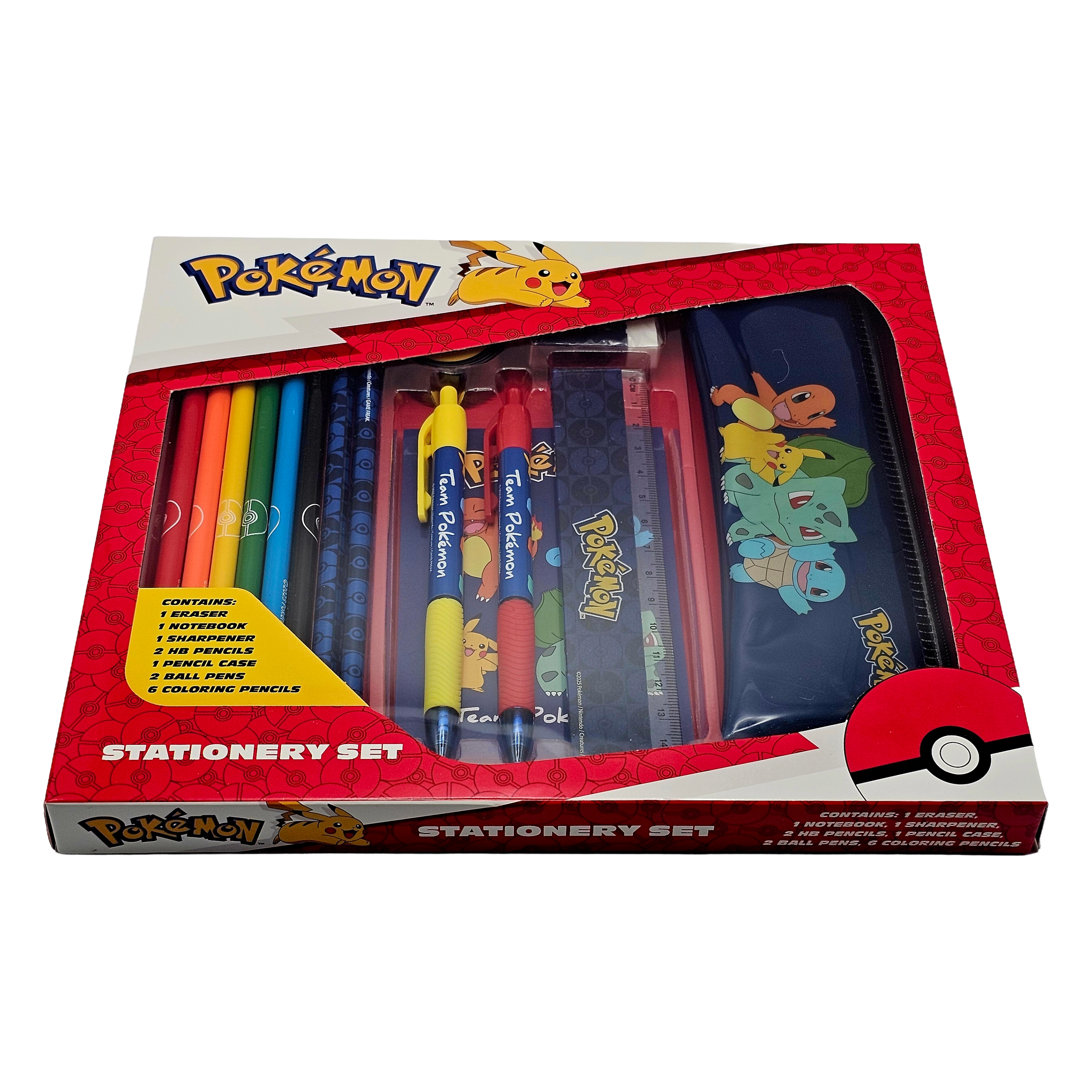 Pokémon Set Cancelleria per la Scuola - Kit con Astuccio, Matite e Quaderno