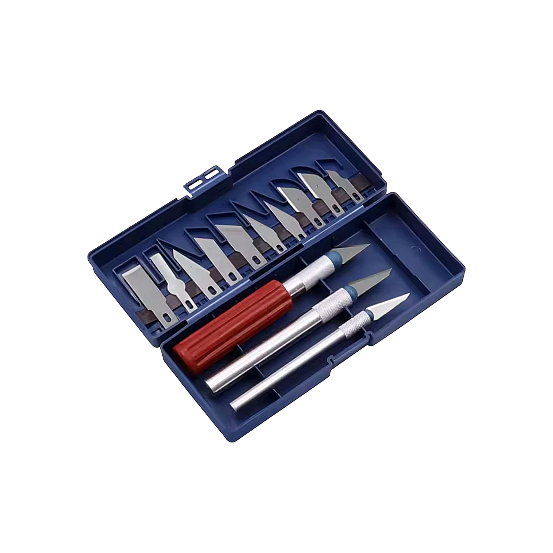 Set Bisturi Precisione 13 Lame + 3 Manici per Modellismo e Fai da Te