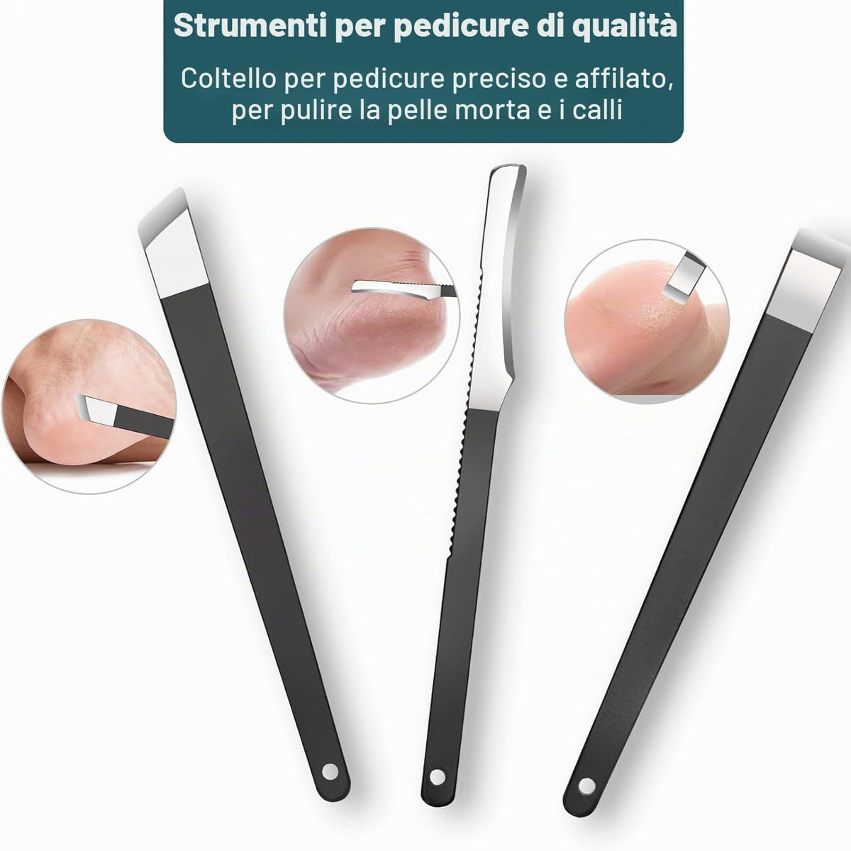 Set Manicure e Pedicure Professionale 18 Pezzi con Custodia