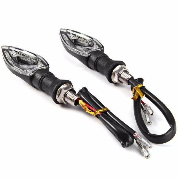 Coppia indicatore di direzione a 12 led forma di freccia punta per moto scooter