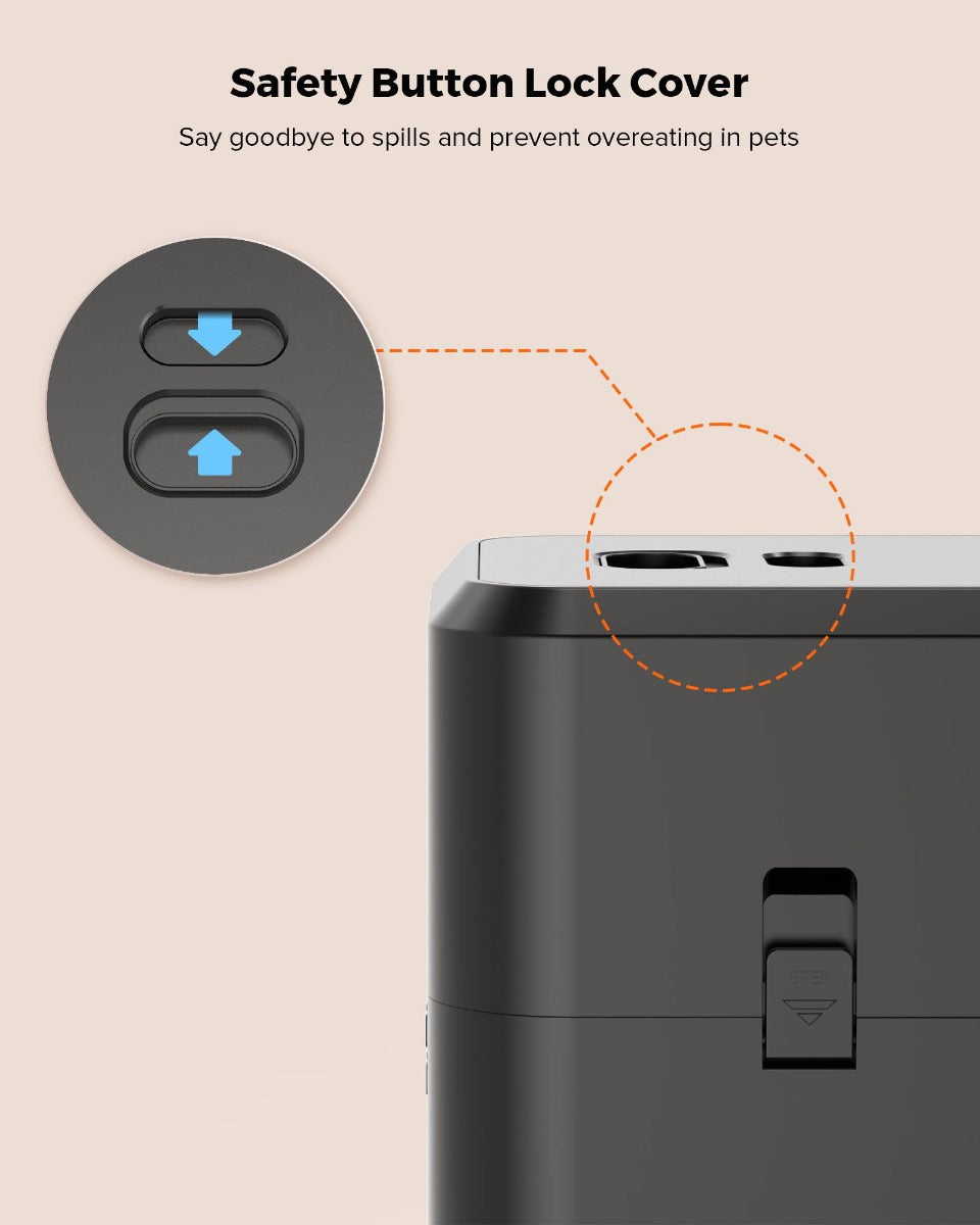 Distributore Automatico di Cibo per Gatti -  2L Fino a 4 Pasti al Giorno