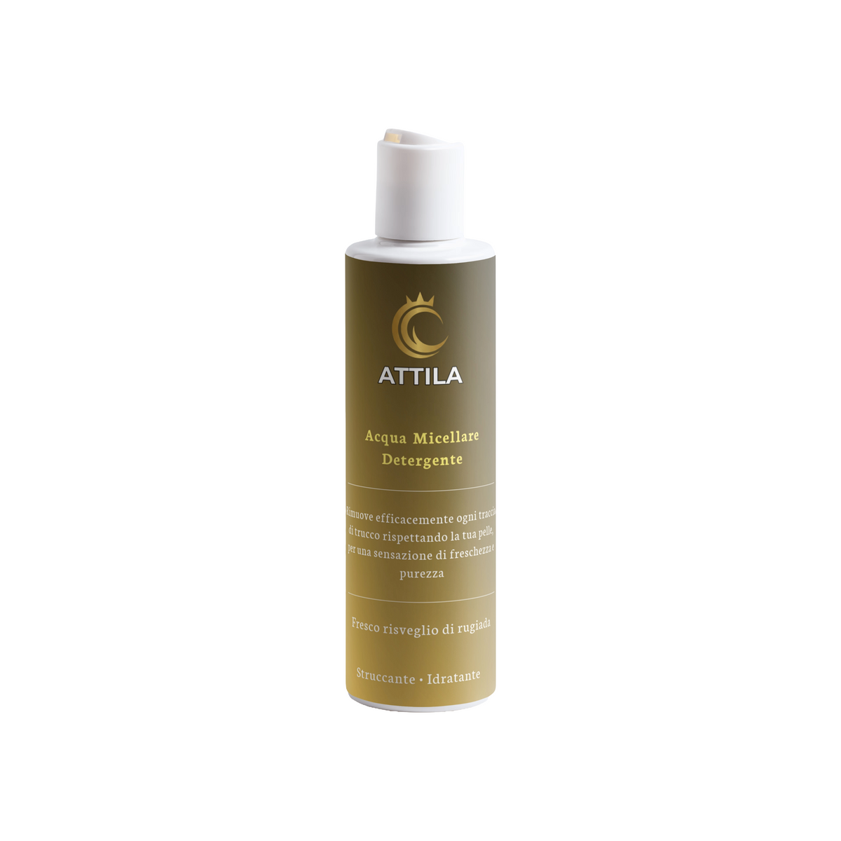 ATTILA | Acqua Micellare Purificante, Lenitiva e Illuminante con Aloe Vera e Acido Ialuronico