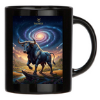 Tazza Mug Nera Personalizzata Toro- Idea Regalo Ceramica Colazione Caffè Latte