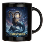 Tazza Mug Personalizzata Capricorno Nera - Idea Regalo Ceramica Colazione