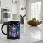 Tazza Nera Mug Personalizzata Gemelli - Idea Regalo, Ceramica, Colazione, Latte, Caffè