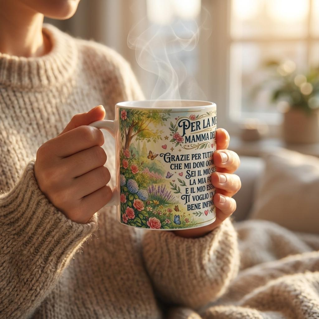 🌸 Tazza Festa della Mamma con Dedica – Idea Regalo Emozionale e Originale