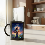 Tazza Mug Nera Personalizzata Vergine - Idea Regalo Ceramica Colazione, Latte Caffè