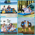 Coperta da Spiaggia Anti-Sabbia XXL 210x200 Telo Mare per Picnic e Campeggio