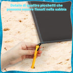 Coperta da Spiaggia Anti-Sabbia XXL 210x200 Telo Mare per Picnic e Campeggio
