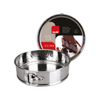 Tortiera Rotonda 23 cm Acciaio Inox Stampo Torta Lavabile in Lavastoviglie