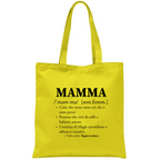 Tote Bag Mamma Definizione - Borsa Cotone 38x42cm Manici Lunghi -  Idea Regalo Originale