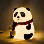 Luce Notturna a Forma di Panda – Lampada LED in Silicone con 7 Colori Cangianti