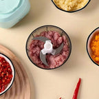 Tritatutto Elettrico Portatile 45 W – Frullatore e Trita-Alimenti Ricaricabile USB, Compatto e Multifunzionale