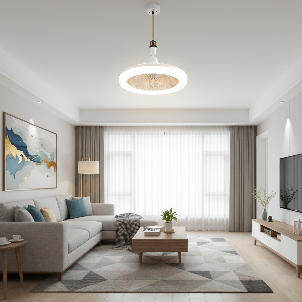 Ventilatore da Soffitto a LED con Telecomando –  3 Colori Dimmerabili, 3 Velocità, Silenzioso e Moderno