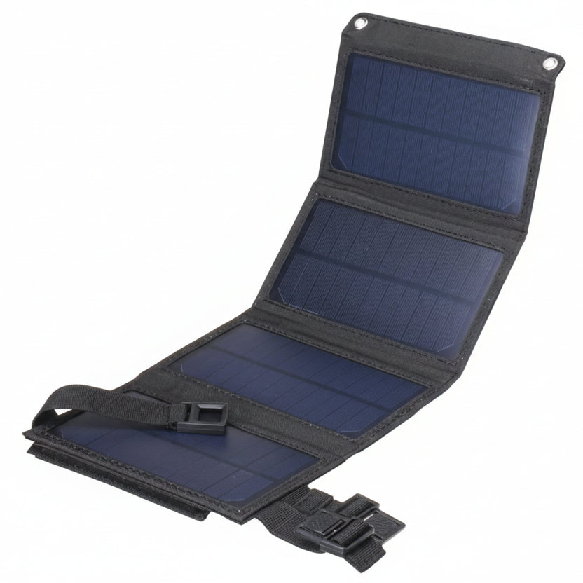 Pannello Solare Pieghevole USB 20W – Portatile, Impermeabile, Flessibile, per Ricarica di Telefoni e Power Bank