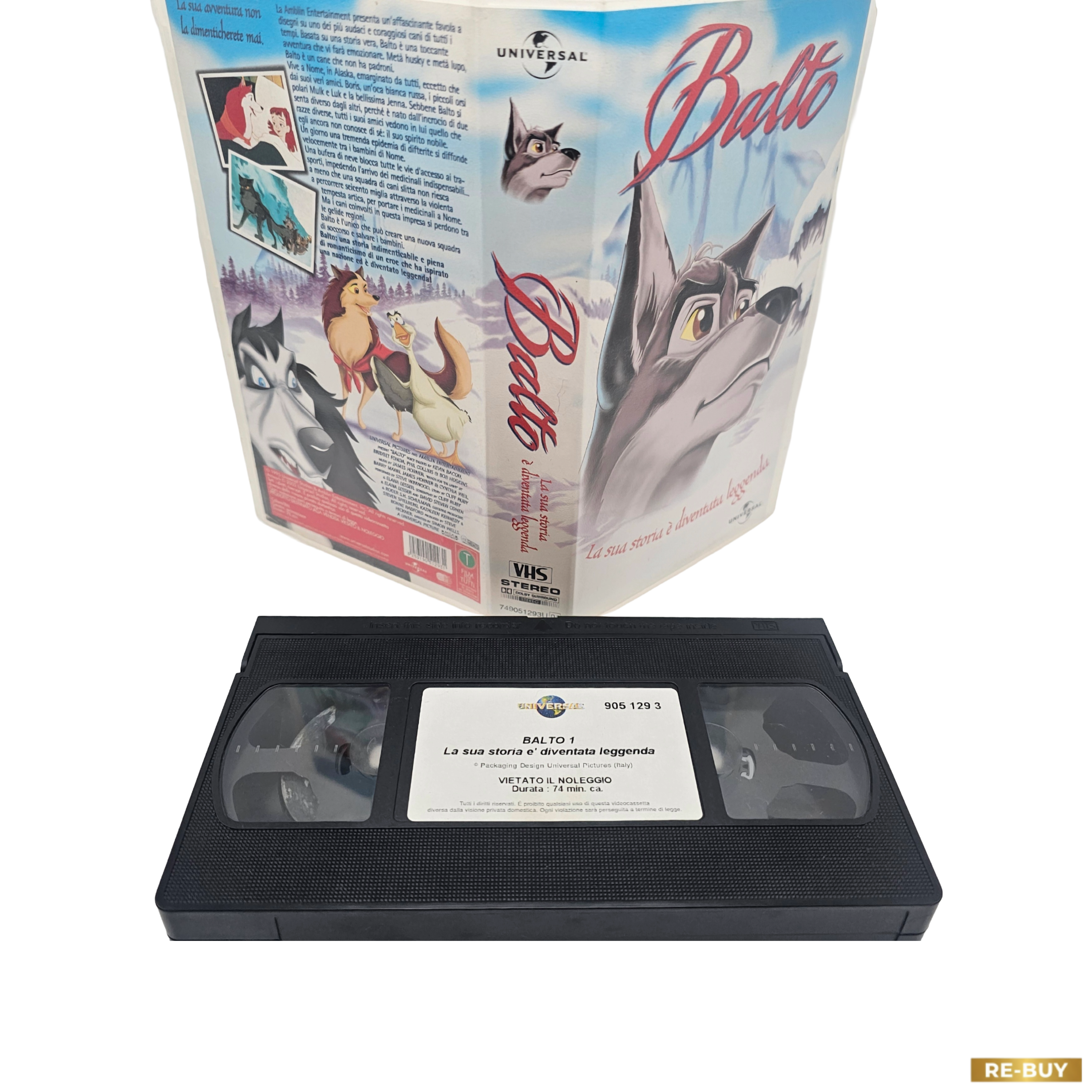 Balto - VHS Originale Universal Pictures (1996) – Un Classico d'Animazione senza Tempo