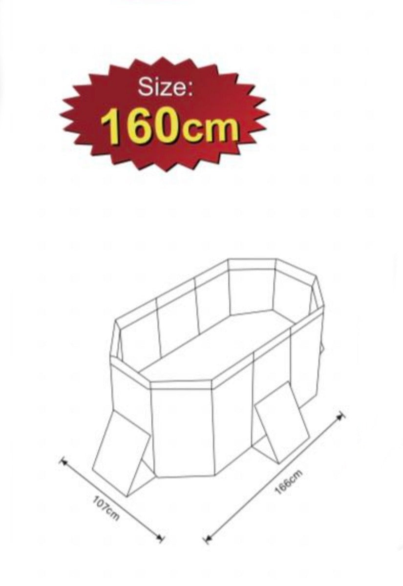 Piscina Pieghevole Portatile 107x166x45 cm – Piscina per Bambini e Adulti, Ideale per Esterni e Interni, Facile da Installare