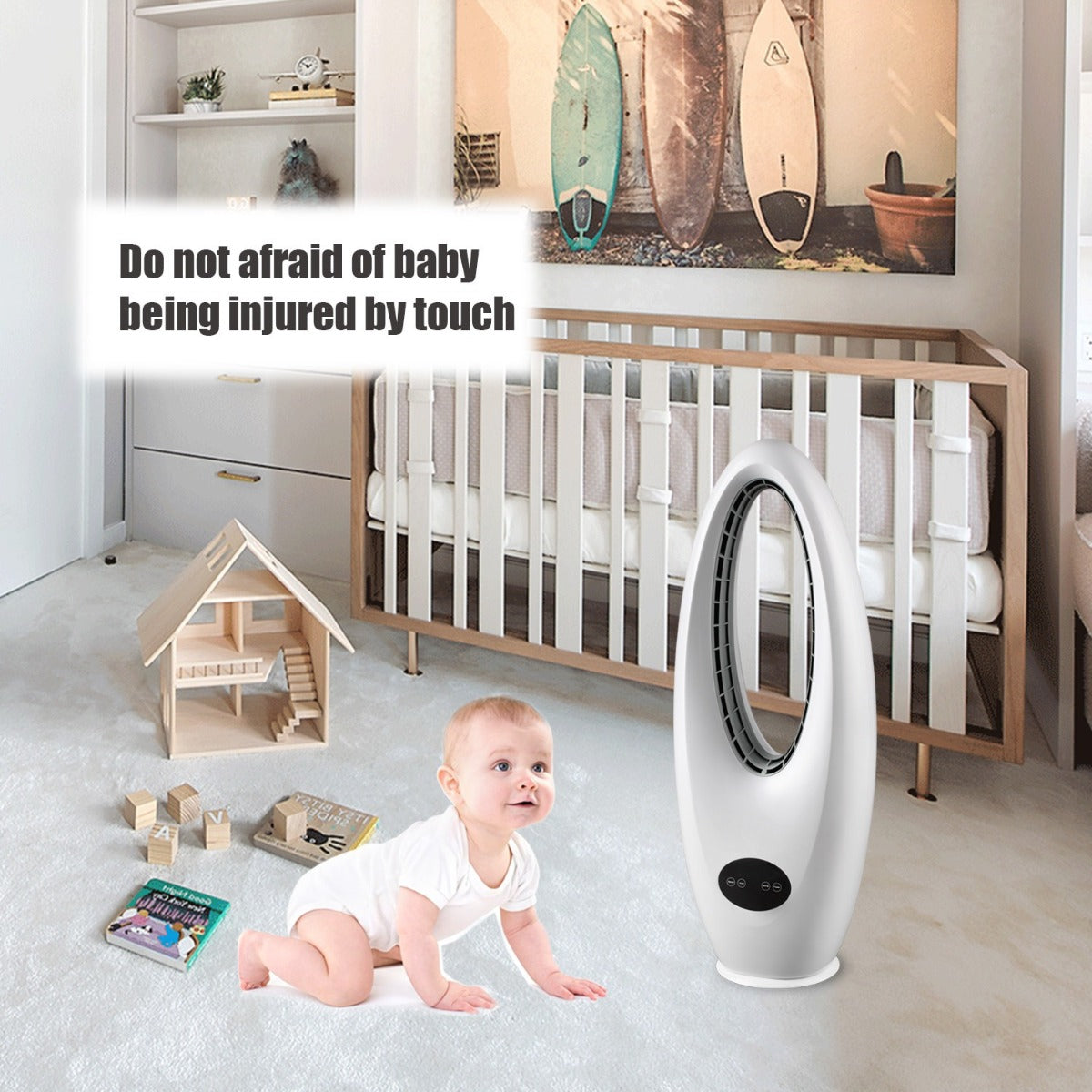 Ventilatore a Torre con Telecomando, Display Digitale, Timer e Oscillazione – 3 Velocità, 45W, 73 cm